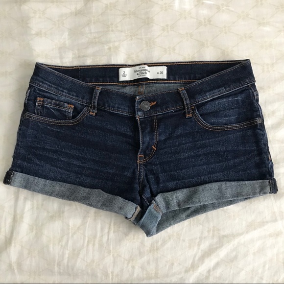 Abercrombie & Fitch Pants - Rolled Blue Denim Shorts | Abercrombie & Fitch